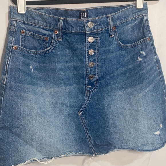 Gap Denim Button Up Skirt size 10 - Picture 3 of 6